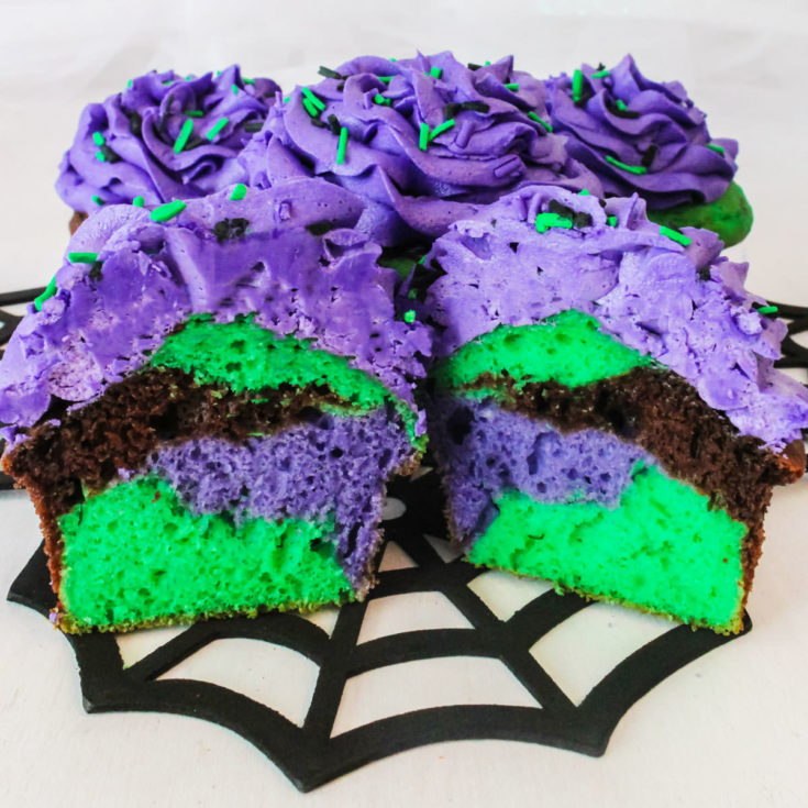 Bewitched Marble Cupcakes