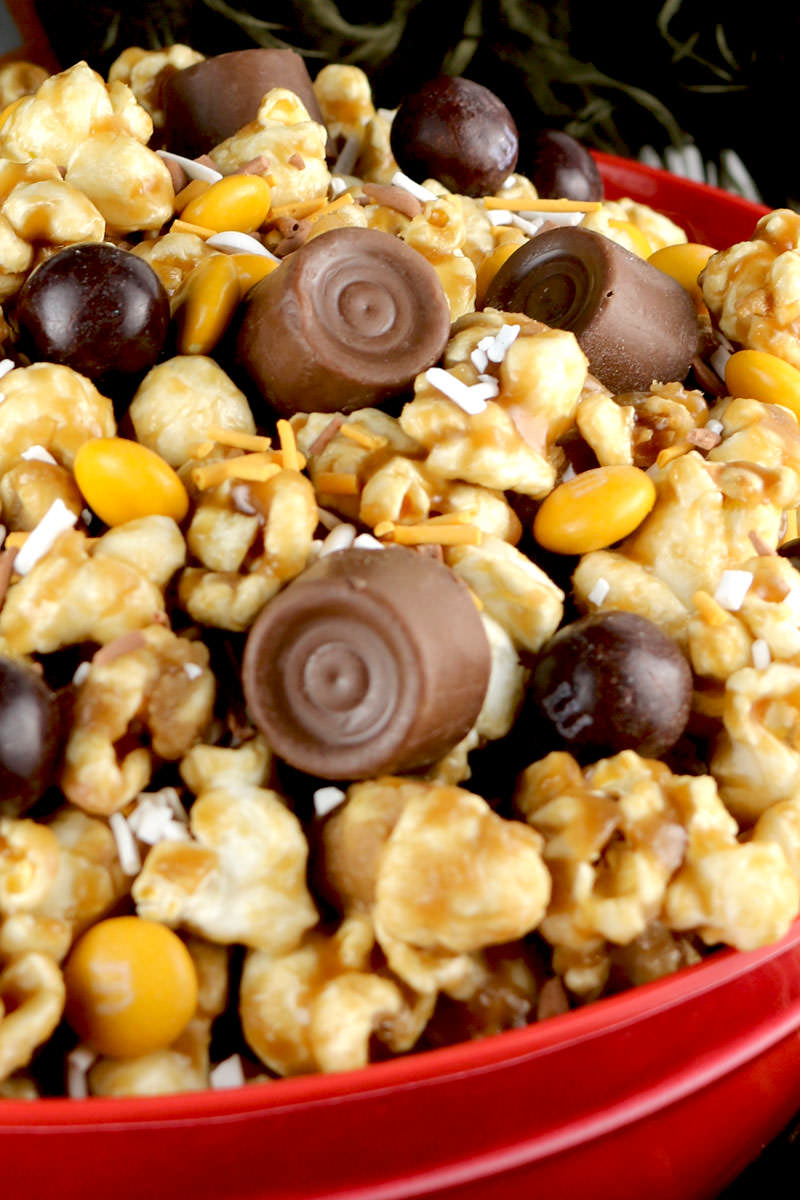 Little known fact .. Wookies love Chewbacca Caramel Corn. It is a popular on Kashyyyk and the Millennium Falcon. It would be a great for a Star Wars Party or a Family Movie Night. Yummy, buttery Caramel Popcorn that is ready to eat in less than 15 minutes. Pin this delicious Star Wars popcorn recipe for later and follow us for more great Star Wars Party Ideas. #StarWars #StarWarsFood #Chewbacca #Popcorn #CaramelCorn #StarWarsParty