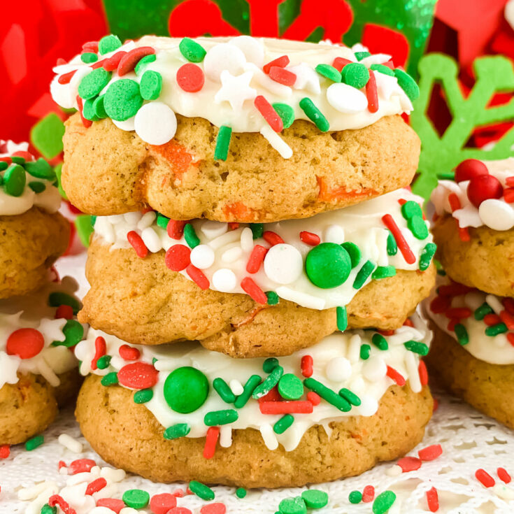 Christmas Carrot Cake Cookies