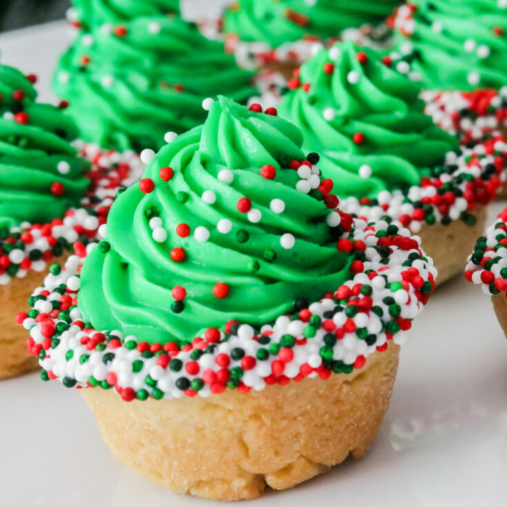 Christmas Tree Cookie Cups