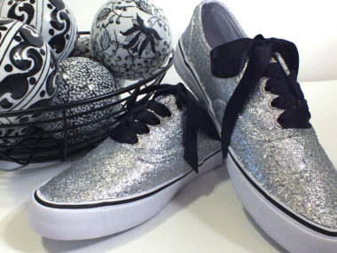 DIY Glitter Sneakers