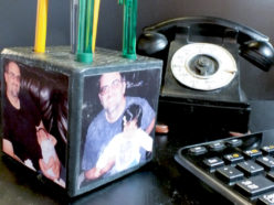 DIY Pencil Holder Photo Block