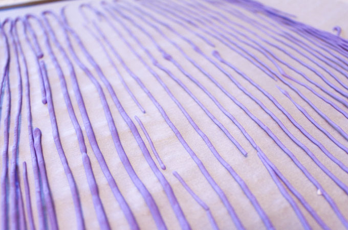 Let icing lines dry