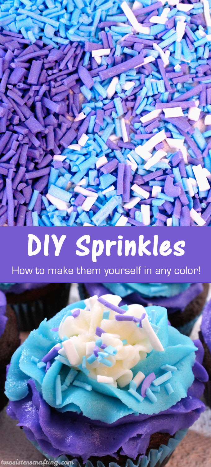 Learn how to make DIY Sprinkles and never use store bought again! So easy, so pretty and they taste better too. The next time you need just the right color sprinkle, give this recipe a try. You won't be sorry! Follow us for more great Baking and Decoraing Tips.