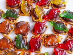 Gummy Dinosaur Pretzel Bites