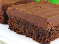 Homemade Brownies with Chocolate Mint Frosting