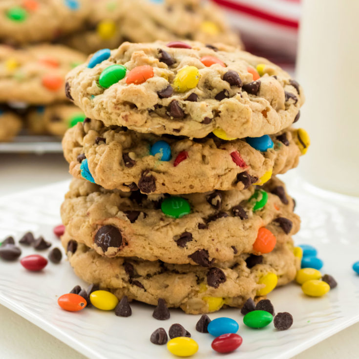 Soft and Chewy Monster Cookies