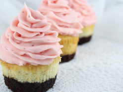 Neapolitan Brownie Cupcakes