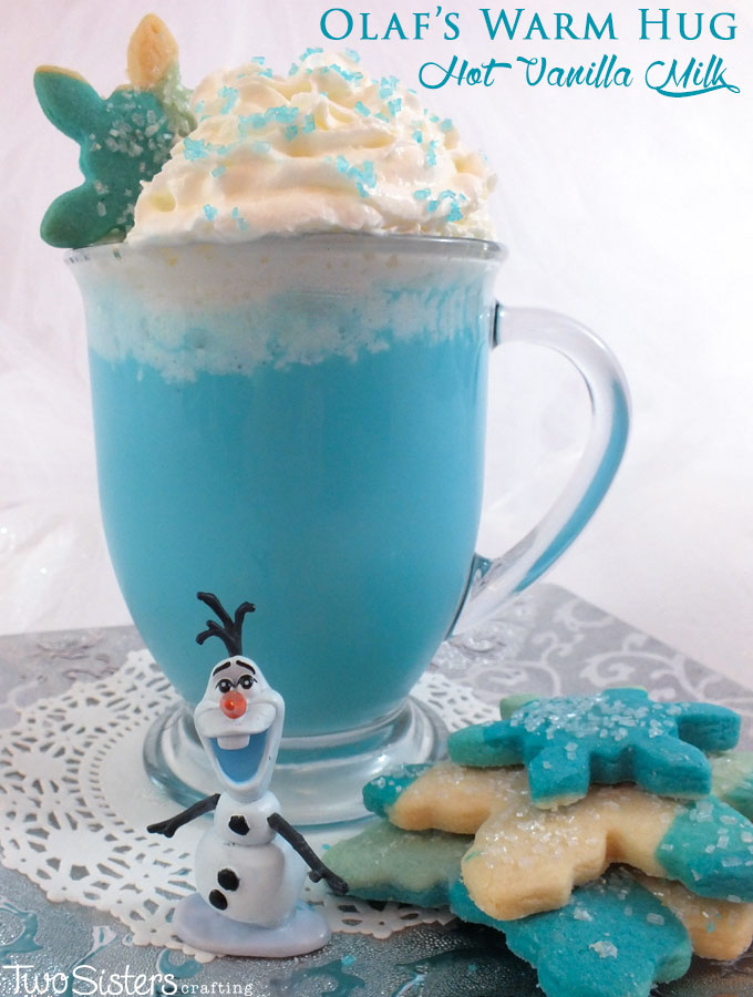 Our Olaf's Warm Hug Hot Vanilla Milk is a fun Frozen themed treat that is so easy to make. It tastes great too - just like a warm hug for your insides! It is perfect for a cold wintery day, a Frozen Birthday Party or just as a nice way to tell that Frozen Fan in your life that you love them. Follow us for more great Frozen Party Ideas.