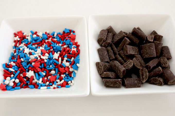 Candy Mix-ins for our Patriotic Cookie Pizza