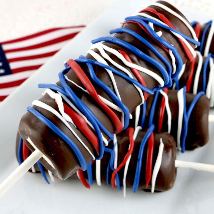 Patriotic Marshmallow Pops