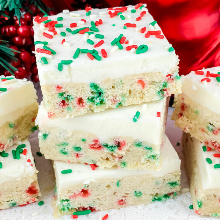 Peppermint Sugar Cookie Bars