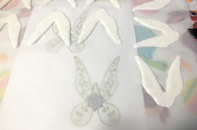 Making Tinkerbell Wings with Royal Icing