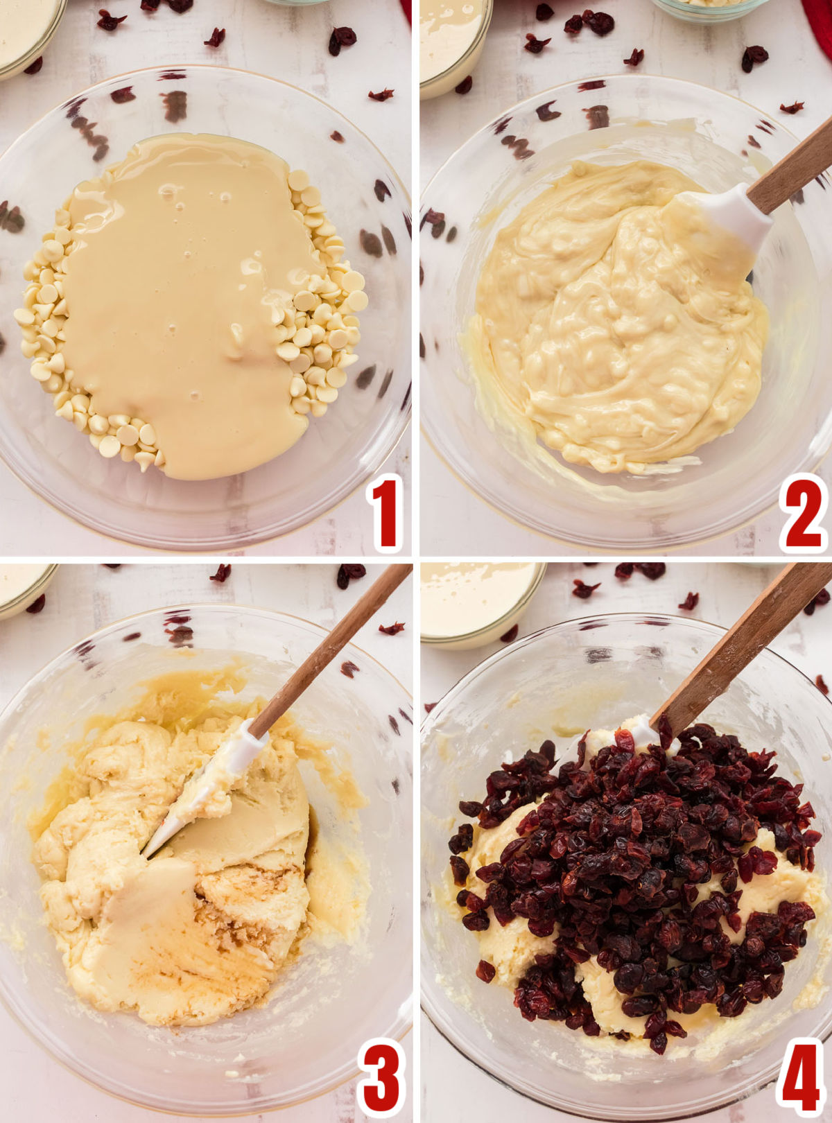 Collage image showing how to make the White Chocolate Fudge.